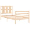 vidaXL Bedframe met hoofdbord massief hout 90x200 cm