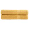 vidaXL Handdoeken SOLUND 2 st 600 g/m&sup2; 100x200 cm goudkleurig