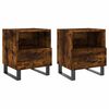 vidaXL Nachtkastjes 2 st 40x35x47,5 cm bewerkt hout gerookt eikenkleur