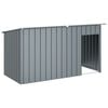 vidaXL Hondenhok met dak 196x91x110 cm verzinkt staal antracietkleurig
