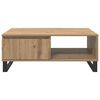 vidaXL Salontafel Artisan Eiken 90 x 60 x 35 cm Bewerkt hout