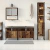 vidaXL Badkamermeubelset met plank 4 pcs Oud Hout Bewerkt hout