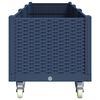 vidaXL Plantenbak met wielen 240x50x54 cm polypropeen blauwgrijs