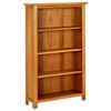 vidaXL Boekenkast met 4 schappen 70x22x110 cm massief eikenhout