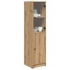 vidaXL Highboard Artisan Eiken 35 x 37 x 142 cm Bewerkt hout