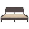 vidaXL Bedframe "Dover" stof donkerbruin 140x200 cm