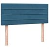 vidaXL Boxspring met matras fluweel donkerblauw 120x210 cm
