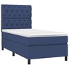 vidaXL Boxspring met matras en LED stof blauw 80x200 cm