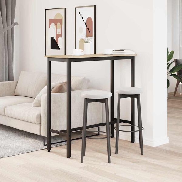 vidaXL Tafel Sonoma Eiken 100 x 40 x 100,5 cm Engineered hout en staal