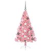 vidaXL Kunstmatig Voorverlicht Kerstboom met 150 LED Roze 120 cm PVC