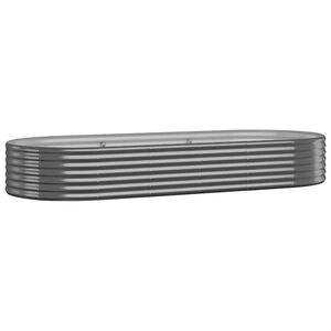 vidaXL Plantenbak 249x100x36 cm gegalvaniseerd staal antracietkleurig