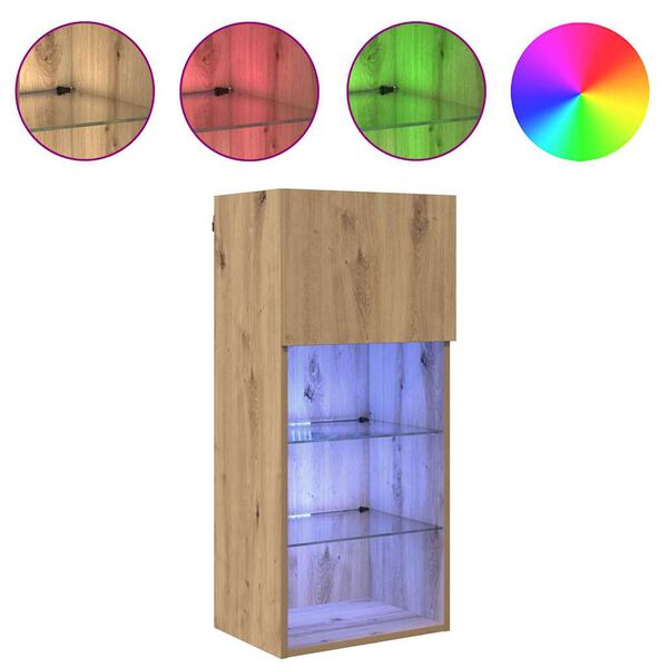 vidaXL Wandgemonteerde TV-kasten 2 pcs Artisan Eiken 40,5 x 30 x 90 cm