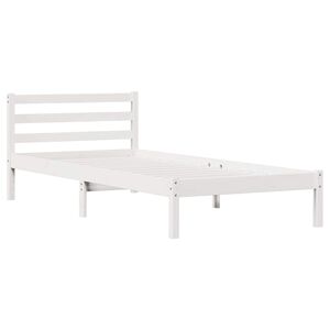vidaXL Bedframe Wit 215,5 x 85,5 x 69,5 cm Massief Vurenhout