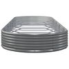 vidaXL Plantenbak 450x140x36 cm gegalvaniseerd staal grijs