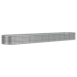 vidaXL Plantenbak 440x80x36 cm gegalvaniseerd staal zilverkleurig