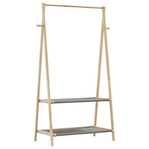 vidaXL Kledingrek met schappen 96x45,5x150,5 cm bamboe
