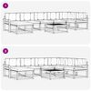 vidaXL Buiten bankenset met kussen 8 pcs Natuurlijk en Antraciet