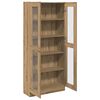 vidaXL Hoge kast 82,5x30,5x185 cm bewerkt hout artisanaal eikenkleur