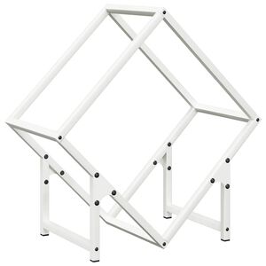 vidaXL Brandhoutrek 50x25x50 cm koudgewalst staal wit