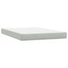 vidaXL Boxspring met matras fluweel lichtgrijs 140x210 cm