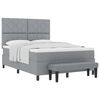 vidaXL Boxspringbed met matras Lichtgrijs 160 x 200 cm Stof