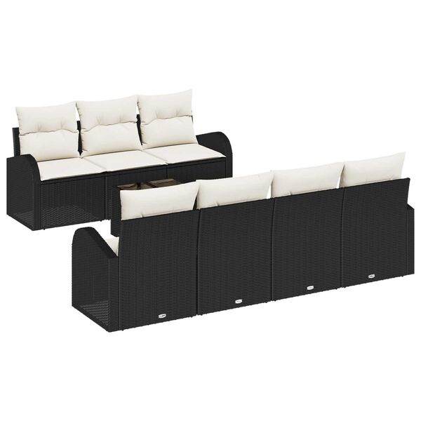 vidaXL Tuin Sofa Set Zwart 55 x 55 x 37 cm poly rattan