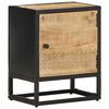 vidaXL Nachtkastje met bewerkte deur 40x30x50 cm ruw mangohout