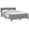 vidaXL Boxspringbed met matras met hoofdeinde Taupe 140 x 190 cm Stof