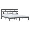 vidaXL Bedframe massief grenenhout grijs 200x200 cm