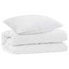 vidaXL Dekbed Set met kussen 2 st Wit Microfibre