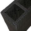 vidaXL Plantenbak verhoogd met 4 potten 2 st poly rattan zwart