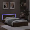 vidaXL Bedframe met hoofdeinde en LED bruin eikenkleur 120x190 cm
