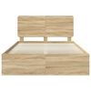 vidaXL Bedframe Sonoma Eiken 150 x 200 cm Massief grenenhout