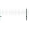 vidaXL Euro-hek met palen 50 x 0,6 m PVC-Coated Staal Groen Mesh