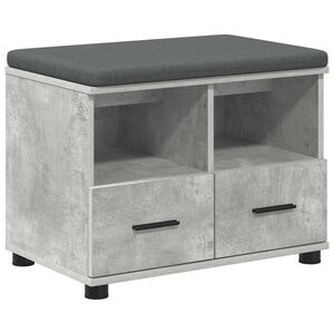 vidaXL Halbank Beton Grijs 60 x 38 x 46 cm