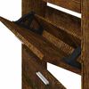 vidaXL Schoenenkast 59x17x81 cm bewerkt hout gerookt eikenkleurig