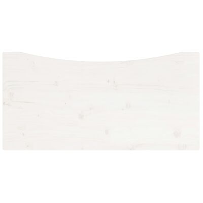 vidaXL Bureaublad 80x40x2,5 cm massief grenenhout wit