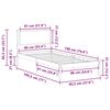 vidaXL Bedframe Donkergrijs 90 x 190 cm Massief grenenhout