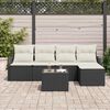 vidaXL Tuin Sofa Set met opslag 6 pcs Bruin poly rattan