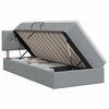 vidaXL Opbergbed met matras Lichtgrijs 90 x 190 cm fluweel