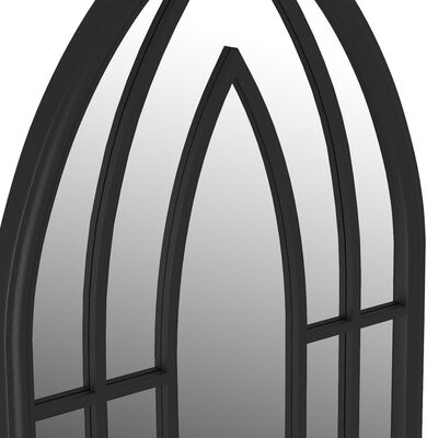 vidaXL Tuinspiegel 70x30 cm ijzer zwart