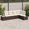 vidaXL Tuin Sofa Set 5 pcs Bruin poly rattan