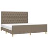 vidaXL Bedframe zonder matras stof taupe 160x200 cm