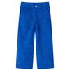 Kinderbroek 104 ribfluweel kobaltblauw