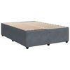 vidaXL Boxspring met matras fluweel donkergrijs 140x190 cm