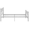 vidaXL Bedframe metaal grijs 90x200 cm
