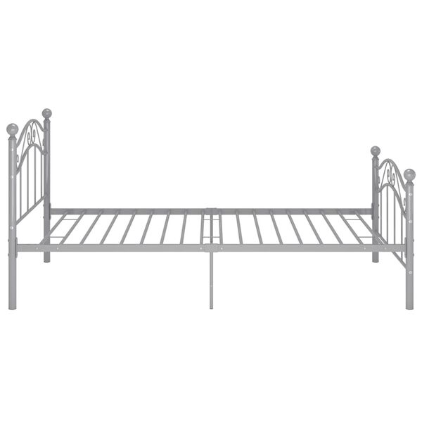 vidaXL Bedframe metaal grijs 90x200 cm