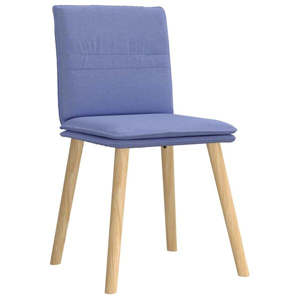 vidaXL Eetkamerstoelen 6 st stof jeansblauw