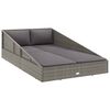 vidaXL Tuinbed 110x200 cm poly rattan grijs