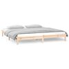 vidaXL Bedframe LED massief hout 135x190 cm